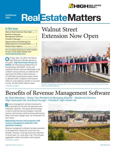 Fall/Winter Real Estate Matters 2023